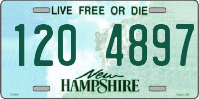 NH license plate 1204897