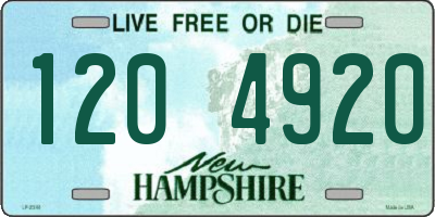 NH license plate 1204920