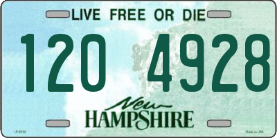 NH license plate 1204928