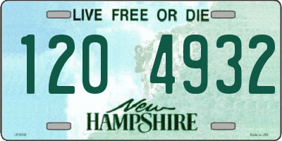 NH license plate 1204932