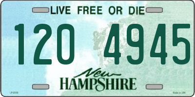 NH license plate 1204945