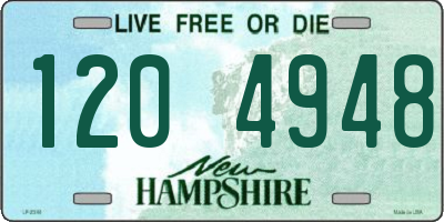 NH license plate 1204948