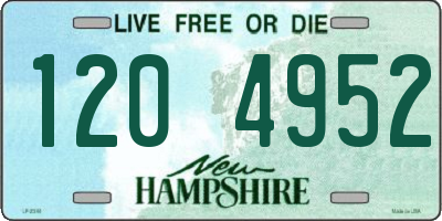 NH license plate 1204952