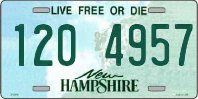 NH license plate 1204957