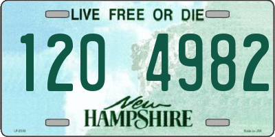 NH license plate 1204982