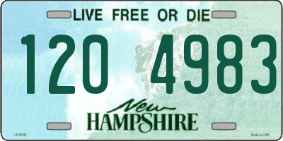 NH license plate 1204983