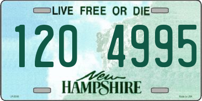 NH license plate 1204995