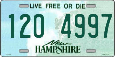 NH license plate 1204997