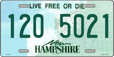 NH license plate 1205021