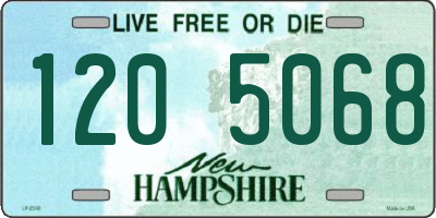 NH license plate 1205068