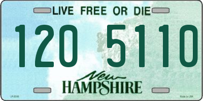 NH license plate 1205110