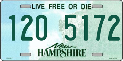 NH license plate 1205172