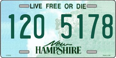 NH license plate 1205178
