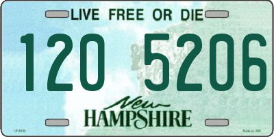 NH license plate 1205206