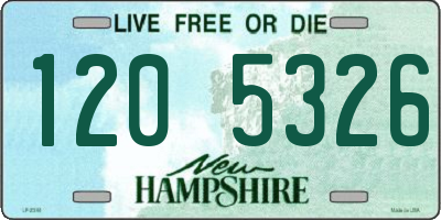 NH license plate 1205326