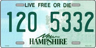 NH license plate 1205332