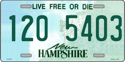 NH license plate 1205403