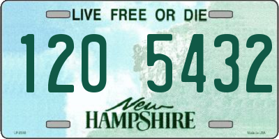 NH license plate 1205432