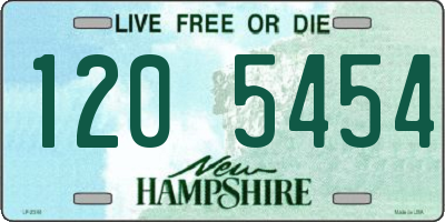 NH license plate 1205454