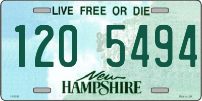 NH license plate 1205494