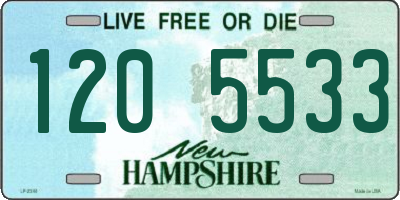 NH license plate 1205533