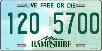 NH license plate 1205700