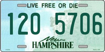 NH license plate 1205706