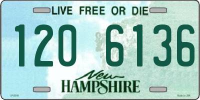NH license plate 1206136