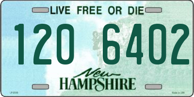 NH license plate 1206402