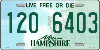 NH license plate 1206403