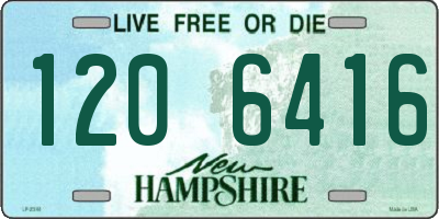 NH license plate 1206416