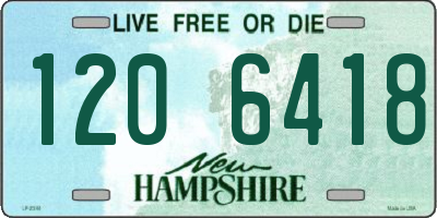 NH license plate 1206418