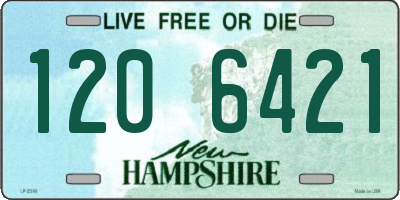 NH license plate 1206421