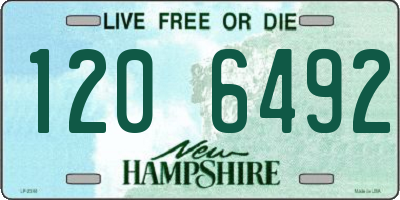 NH license plate 1206492