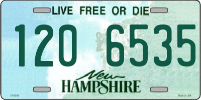 NH license plate 1206535