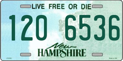 NH license plate 1206536
