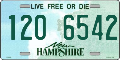NH license plate 1206542