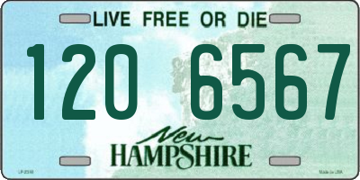 NH license plate 1206567