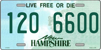 NH license plate 1206600