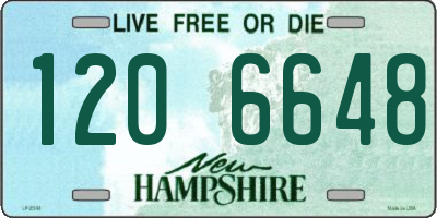 NH license plate 1206648