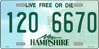 NH license plate 1206670