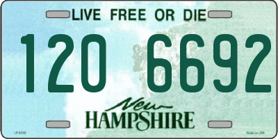 NH license plate 1206692