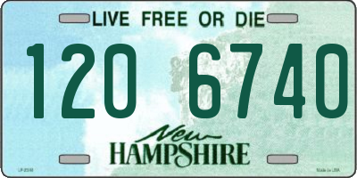 NH license plate 1206740