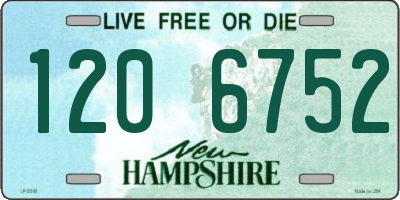 NH license plate 1206752