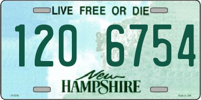 NH license plate 1206754