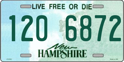 NH license plate 1206872