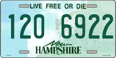 NH license plate 1206922