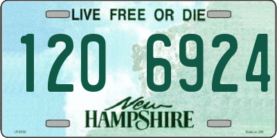 NH license plate 1206924