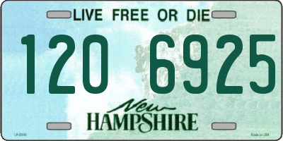 NH license plate 1206925