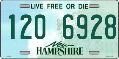 NH license plate 1206928